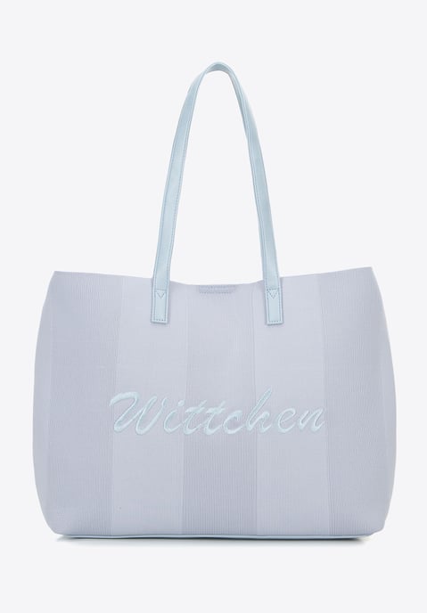 Wittchen Woman Grote Shopper Tas met Eco-Lederen Elementen, Blauw Polyester - Image 3