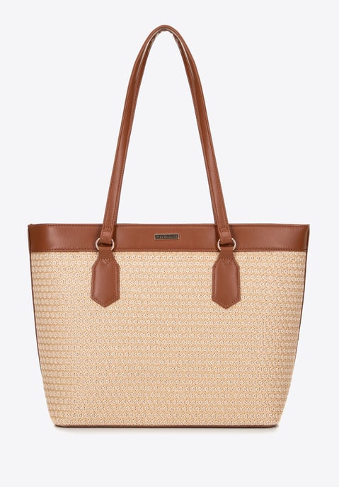 Wittchen Dames Shopper Bag in eco-leer en gevlochten beige en bruin beige en - Image 2