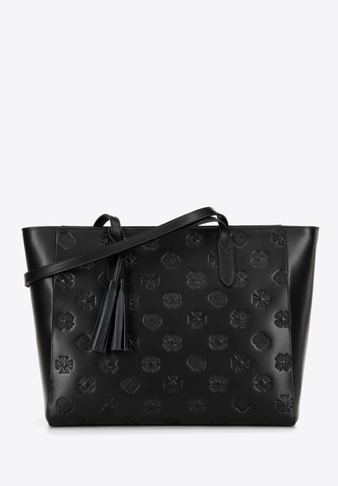 Wittchen Dames leren shopper met kenmerkende zwarte en zilveren zwarte en - Image 1