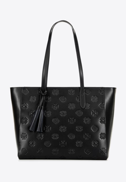 Wittchen Dames leren shopper met kenmerkende zwarte en zilveren zwarte en - Image 2