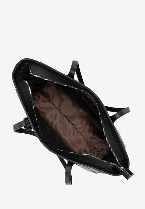 Wittchen Dames leren shopper met kenmerkende zwarte en zilveren zwarte en - Image 4