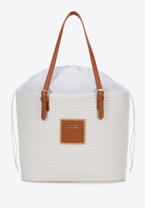 Wittchen Dames Katoenmix Shopper Bag Off-White Polyester - Image 2