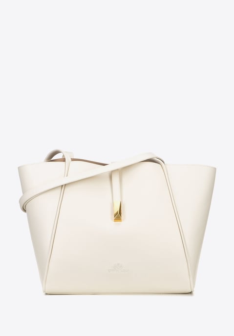 Wittchen Dames leren shopper met uitneembaar zakje, crème, natuurlijk leer - Image 1