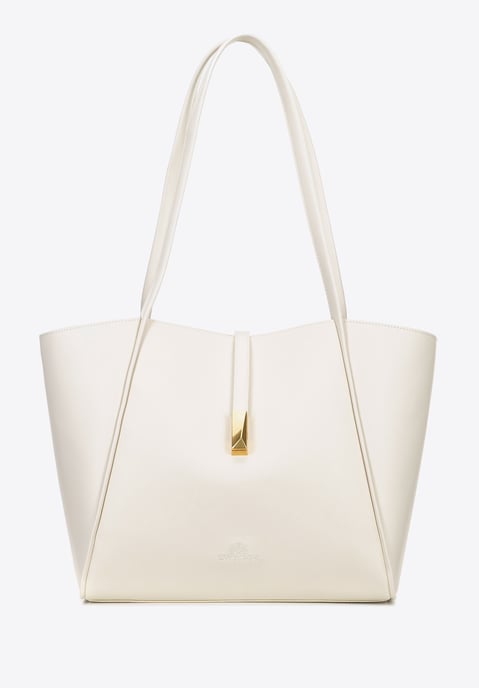 Wittchen Dames leren shopper met uitneembaar zakje, crème, natuurlijk leer - Image 2