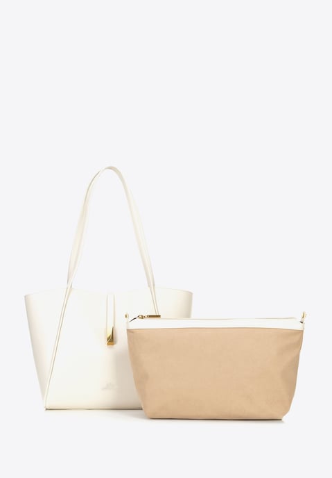 Wittchen Dames leren shopper met uitneembaar zakje, crème, natuurlijk leer - Image 4