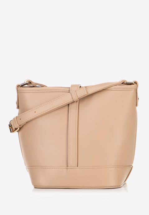 Wittchen Women's Beige Imitation Leather Bucket Bag - Image 2