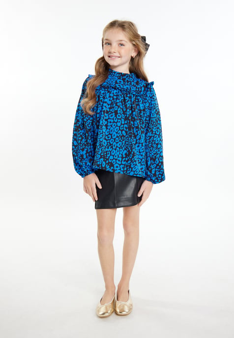 Faina Blouse meisjes (kinderen) Blauw Zwart - Image 2