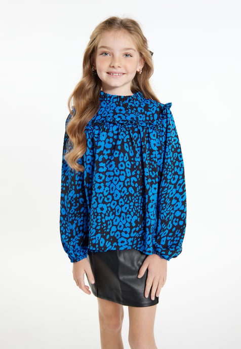 Faina Blouse meisjes (kinderen) Blauw Zwart - Image 3