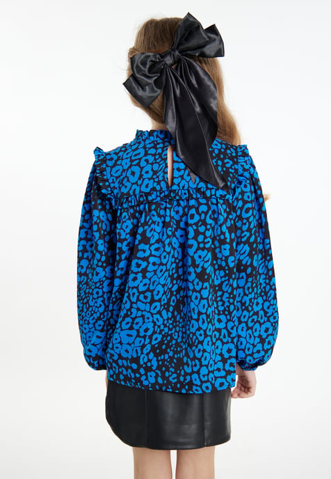 Faina Blouse meisjes (kinderen) Blauw Zwart - Image 4