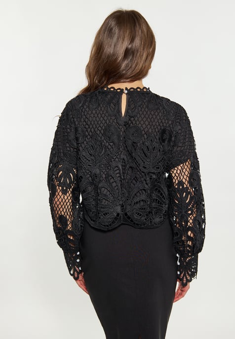 Faina Blouse Dames zwart - Image 4