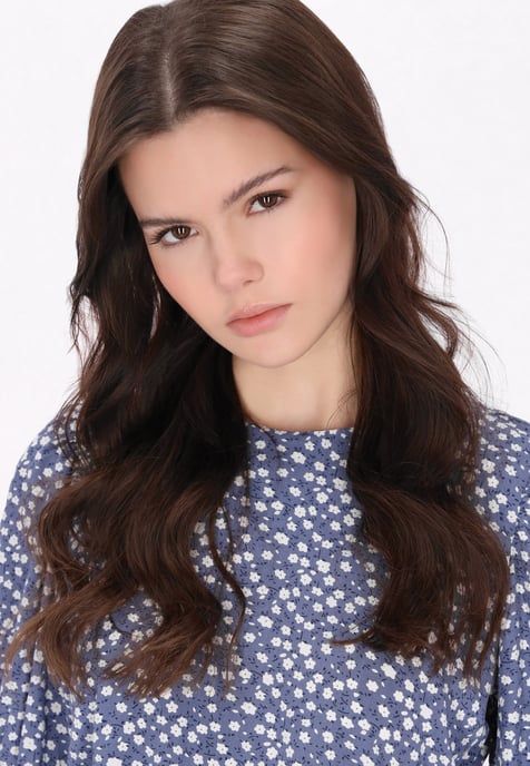 Mymo Blouse vrouwen blauw wit - Image 5