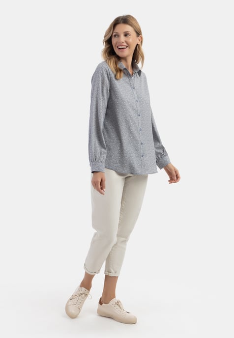 usha Blouse qisha Dames blauw - Image 2
