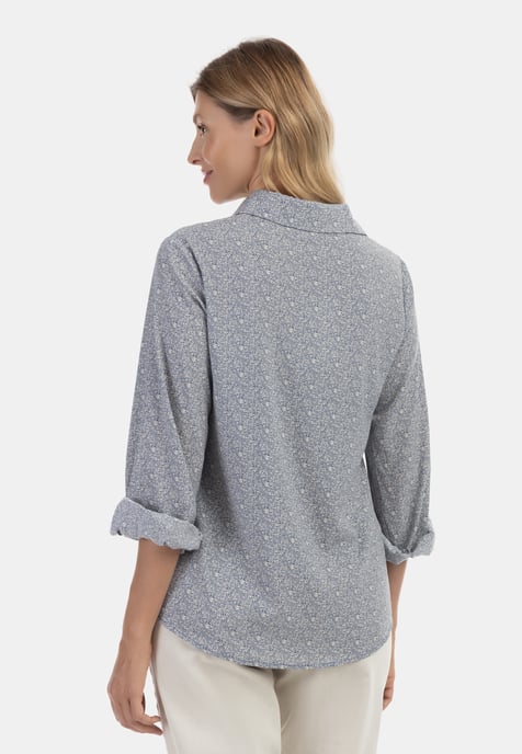 usha Blouse qisha Dames blauw - Image 4