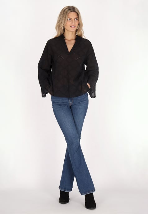 usha Blouse Dames zwart - Image 2
