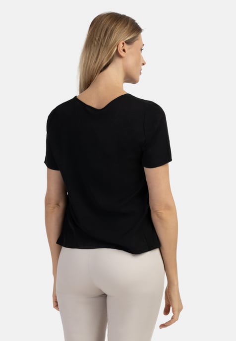 usha Blouse shirt Dames zwart - Image 4