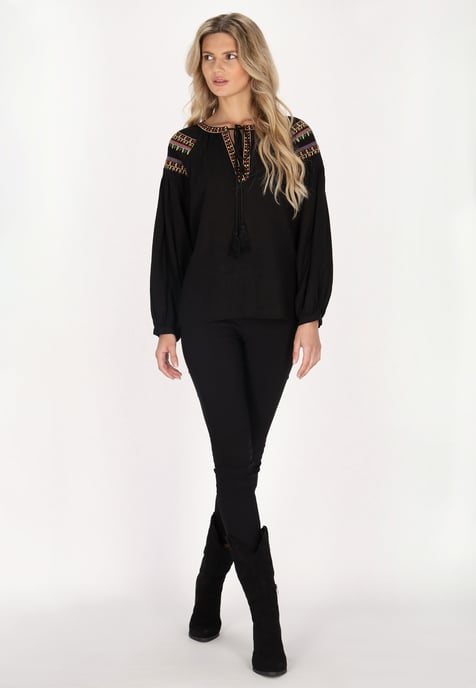usha Blouse Dames zwart - Image 2