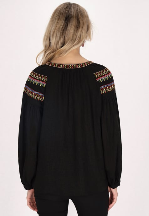 usha Blouse Dames zwart - Image 4