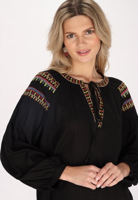 usha Blouse Dames zwart - Image 5