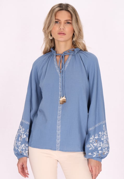 usha Blouse Dames denimblauw - Image 3