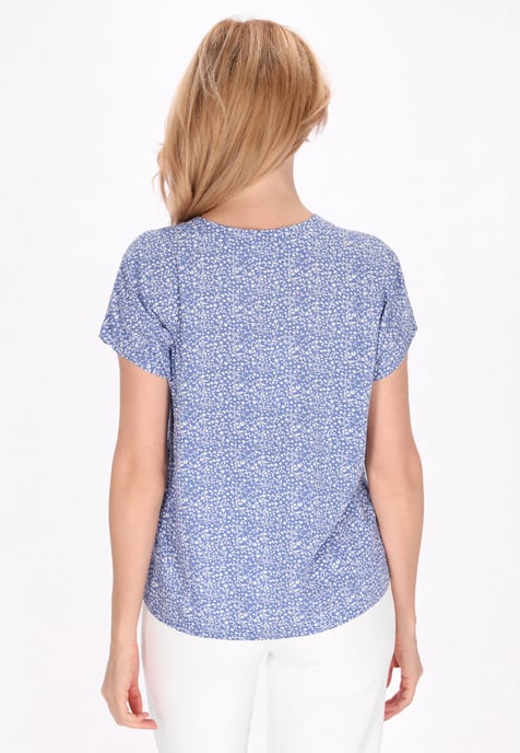 usha Blouse vrouwen blauw wit - Image 4