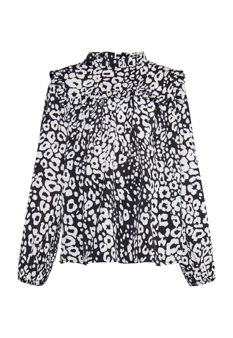 Faina Blouse meisjes (kinderen) zwart wit - Image 1