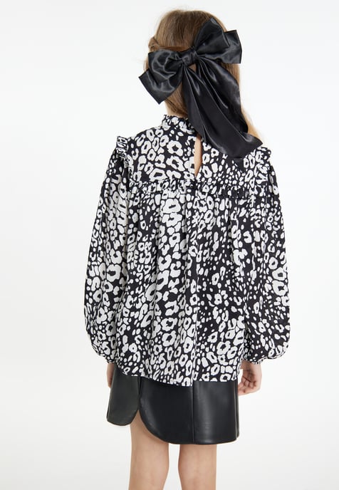 Faina Blouse meisjes (kinderen) zwart wit - Image 4