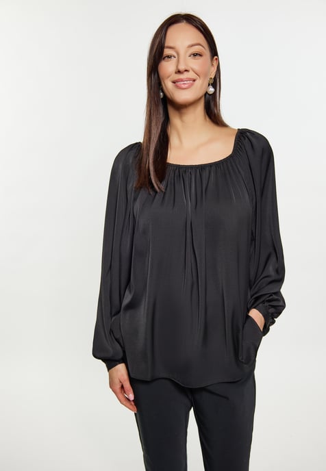 usha Blouse Dames zwart - Image 3