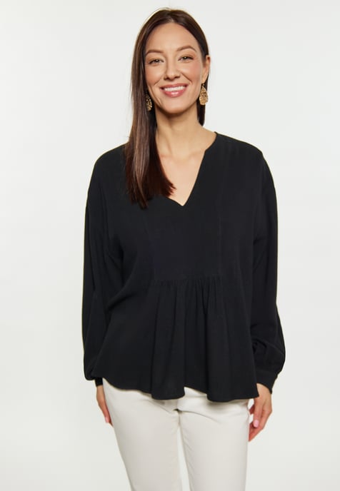 usha Blouse Dames zwart - Image 3
