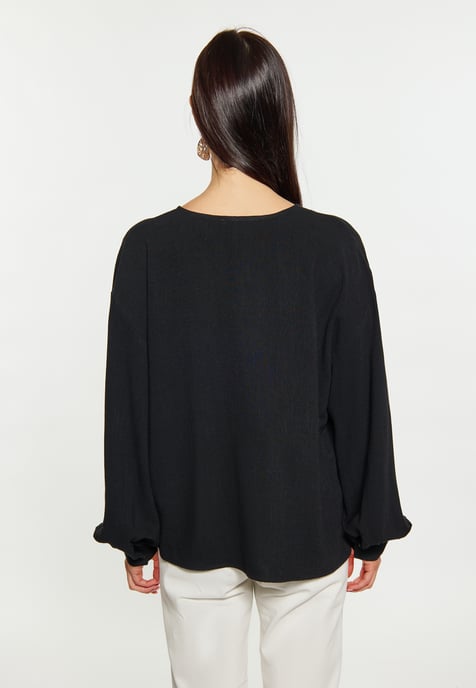 usha Blouse Dames zwart - Image 4