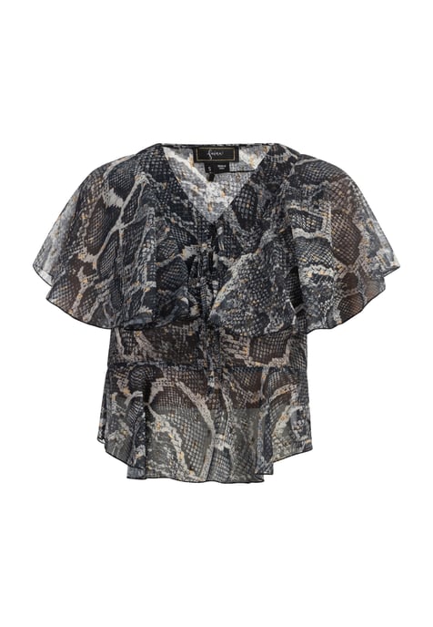 Faina Blouse Dames zwarte slang - Image 1