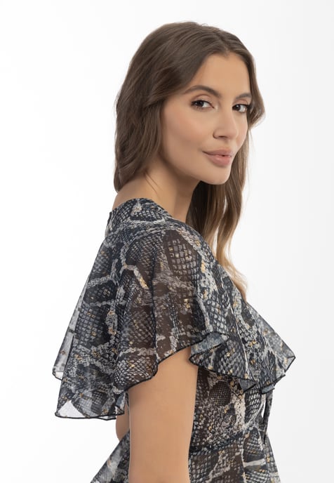Faina Blouse Dames zwarte slang - Image 5