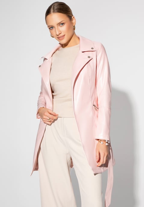 Wittchen Women's Pink Faux Leather Coat - Image 2