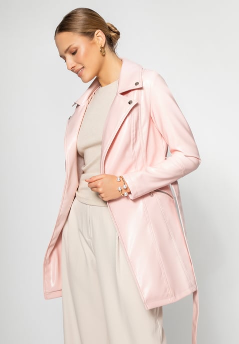 Wittchen Women's Pink Faux Leather Coat - Image 3