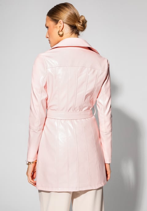 Wittchen Women's Pink Faux Leather Coat - Image 4