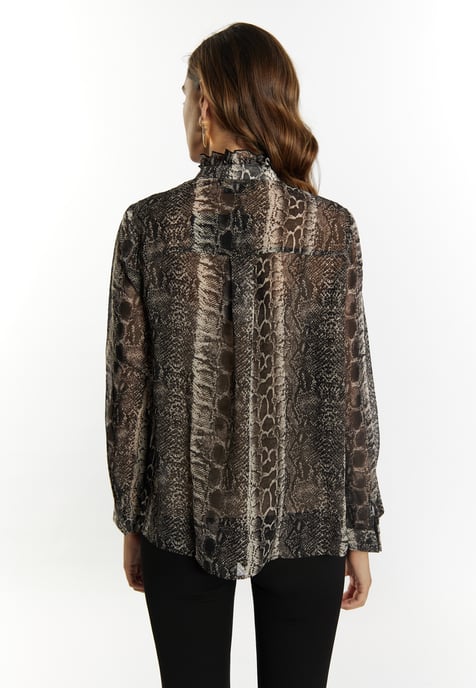 Faina Blouse Dames zwart wit - Image 4