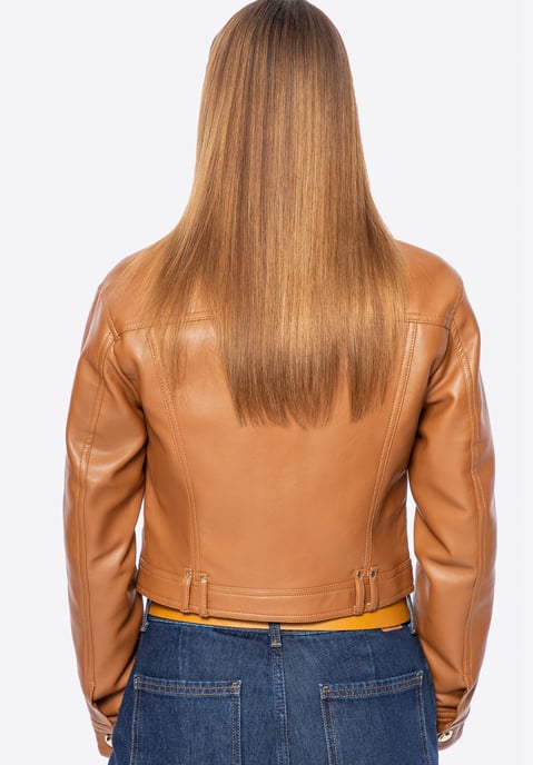 Wittchen Dames Bruine Leren Jas met Flappen - Image 3