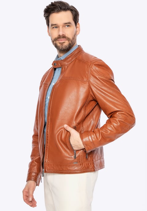 Wittchen Men's Sheepskin Jacket Brown Genuine Leather - Image 2