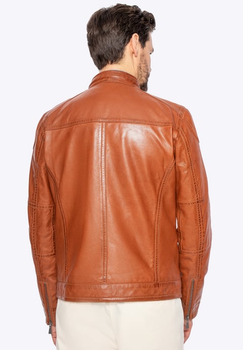 Wittchen Men's Sheepskin Jacket Brown Genuine Leather - Image 3