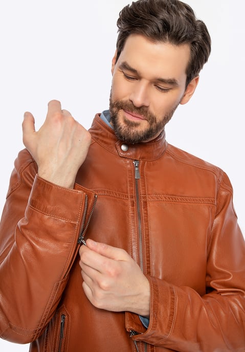 Wittchen Men's Sheepskin Jacket Brown Genuine Leather - Image 4