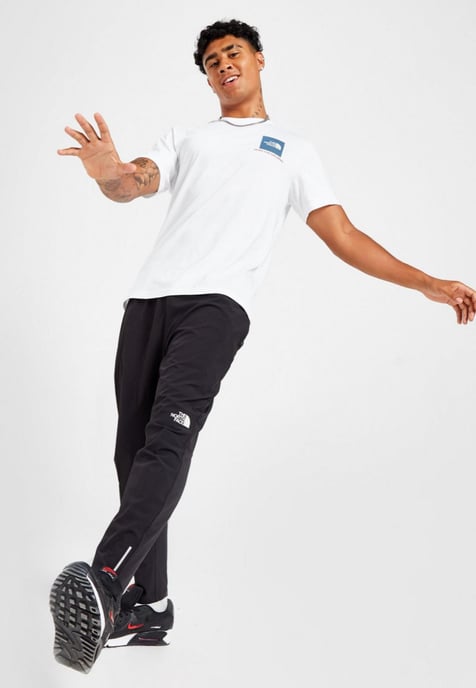 The North Face Mens SS Fine Box T-Shirt in White/Federal Blue - Image 4