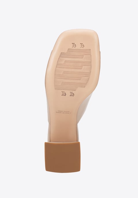 Wittchen Dames beige muiltjes van echt leer met blokhak - Image 6