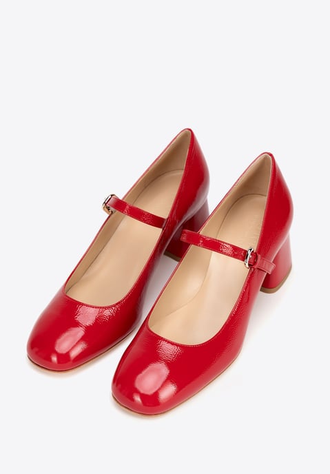 Wittchen Dames rode leren pumps met bandje - Image 2