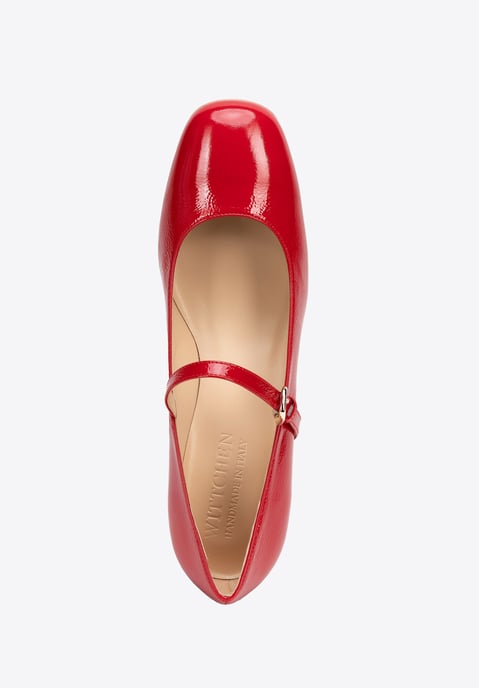 Wittchen Dames rode leren pumps met bandje - Image 5