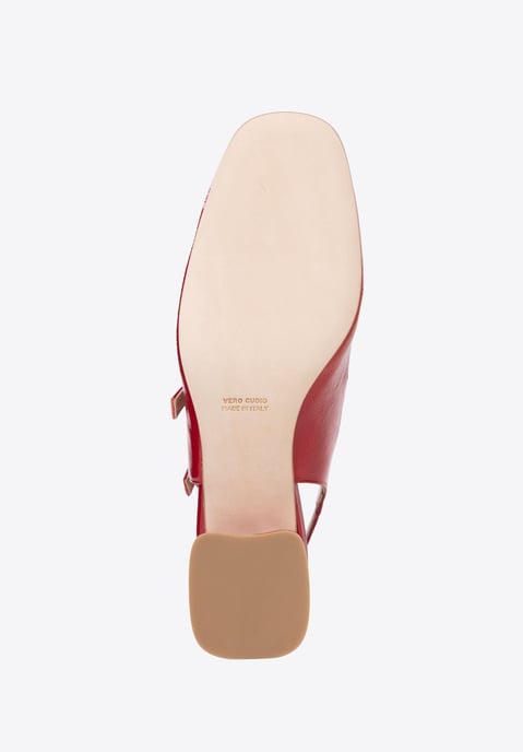 Wittchen Dames rode leren pumps met bandjes - Image 5
