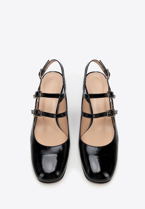 Wittchen Dames Leren Pumps met Bandjes Zwart Natuurlijk Leer - Image 3
