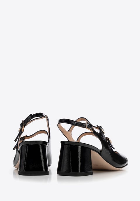 Wittchen Dames Leren Pumps met Bandjes Zwart Natuurlijk Leer - Image 4
