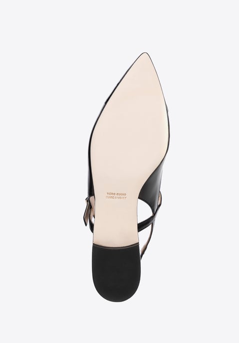 Wittchen Dames ballerina's van echt leer met spitse neus, zwart - Image 6