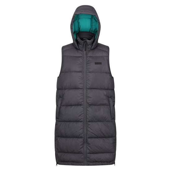 Regatta Dam Ganella Gilet med lång längd (Seal Grey/Quiet Green) - Image 1