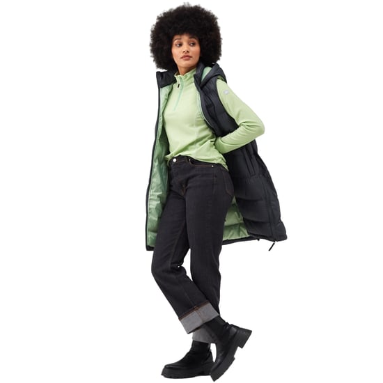 Regatta Dam Ganella Gilet med lång längd (Seal Grey/Quiet Green) - Image 5