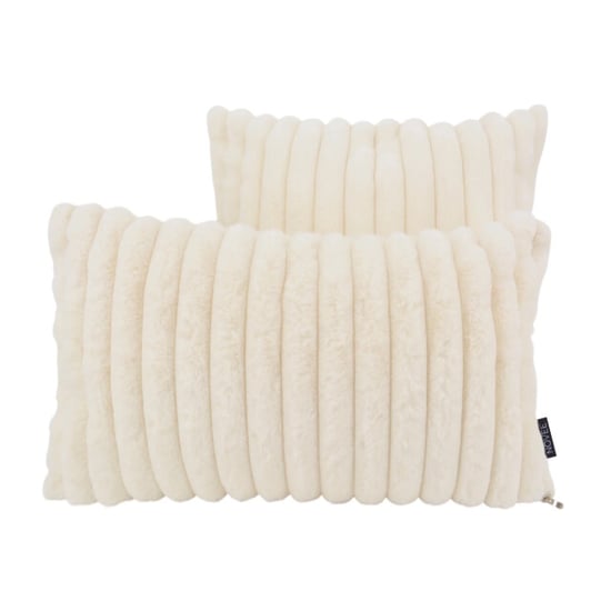 NOVÉE Rosie rib creme | 45 x 45 cm | kussenhoes | polyester - Image 2